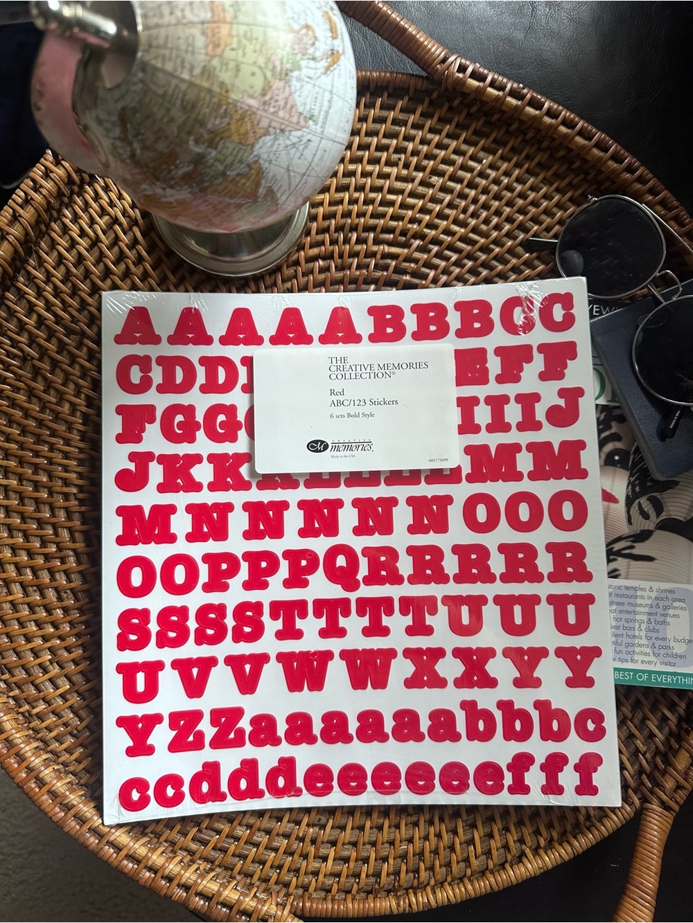 Creative Memories Red Alphabet Stickers Bold Style New Sealed